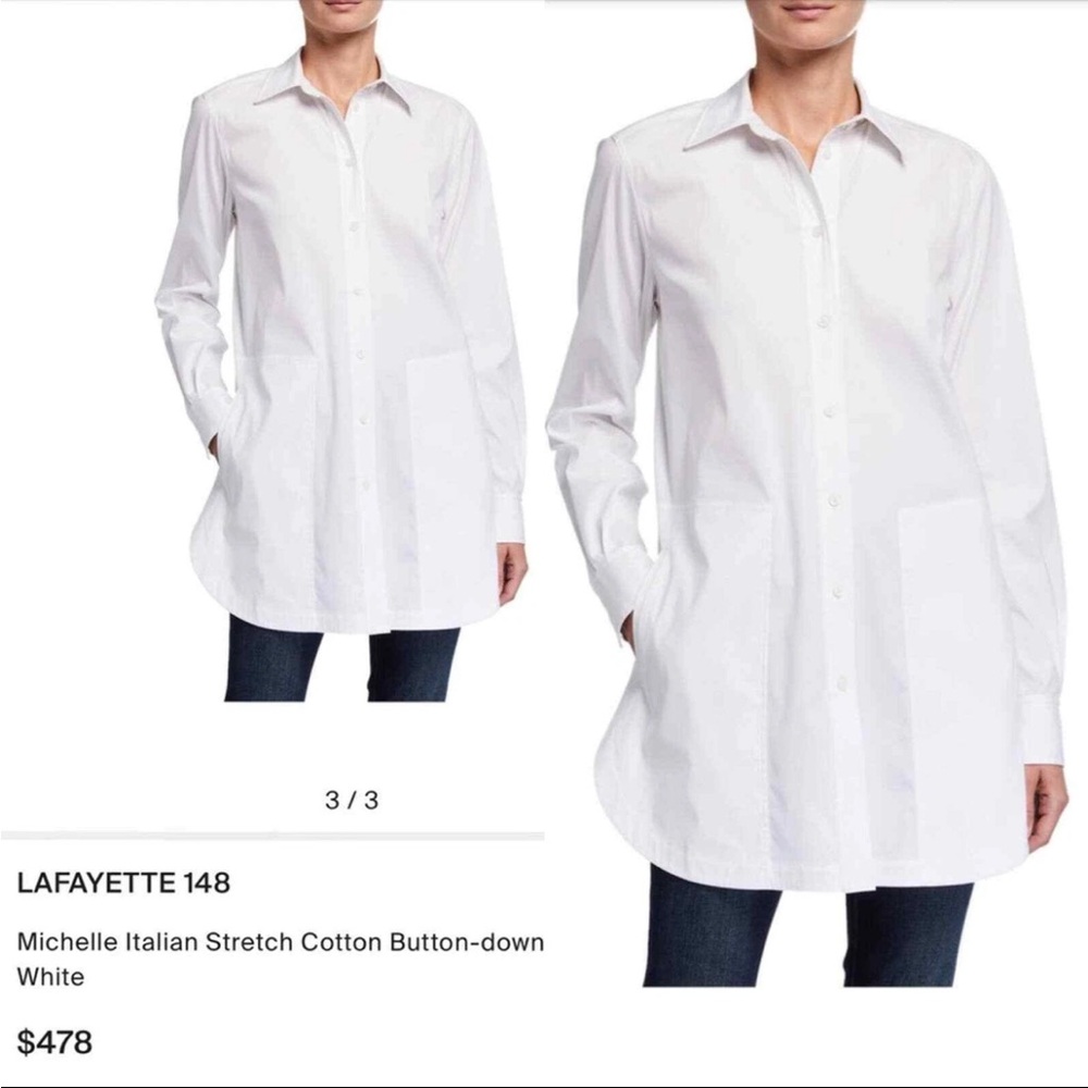 Lafayette 148 New York Michelle Long Sleeve Top - Picture 12 of 13